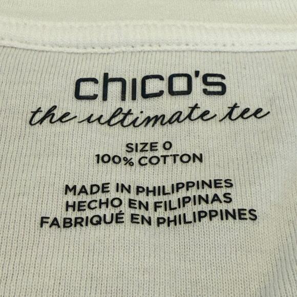 Chico’s The Ultimate Tee Size Small Blue White Cotton Bundle - Picture 7 of 7